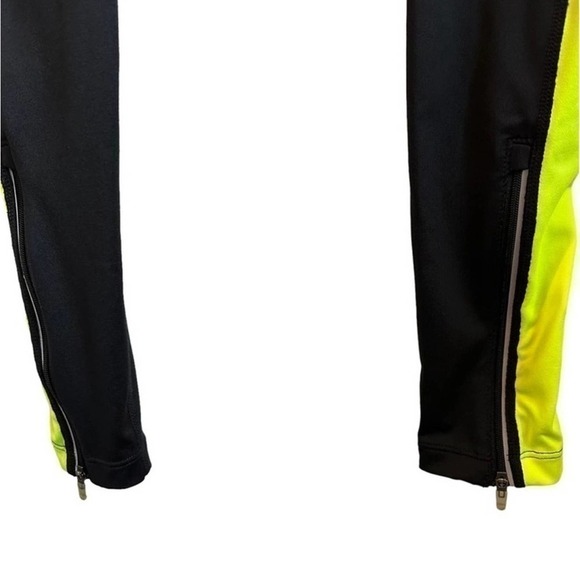 NIKE Dri Fit Black & Volt Ankle Zip Leggings - Picture 4 of 9